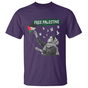 Free Palestine T Shirt Gaza Palestinian Flag TS10 Purple Print Your Wear