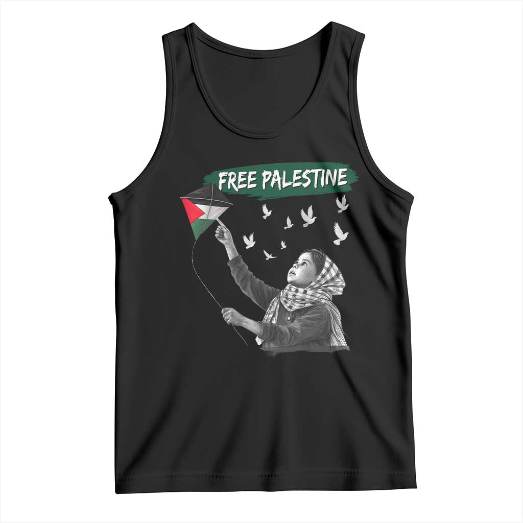 Free Palestine Tank Top Gaza Palestinian Flag TS10 Black Print Your Wear