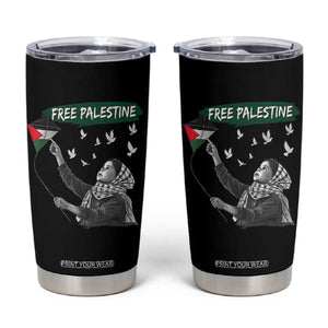 Free Palestine Tumbler Cup Gaza Palestinian Flag TS10 Black Print Your Wear