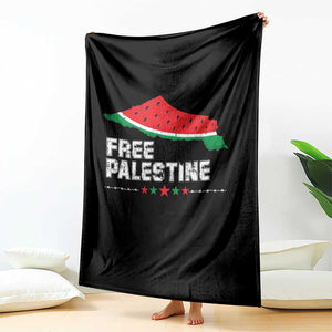 Free Palestine Throw Blanket Watermelon Map TS10 Print Your Wear