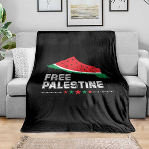 Free Palestine Throw Blanket Watermelon Map TS10 Print Your Wear