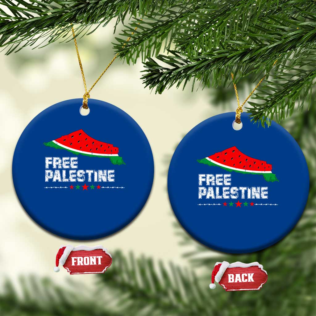 Free Palestine Ceramic Ornament Watermelon Map TS10 1pc Blue Print Your Wear