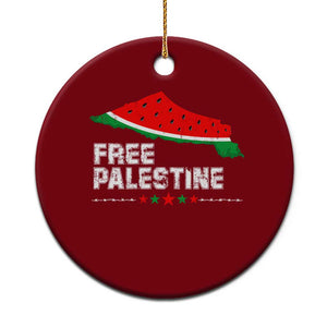 Free Palestine Ceramic Ornament Watermelon Map TS10 1pc Red Print Your Wear