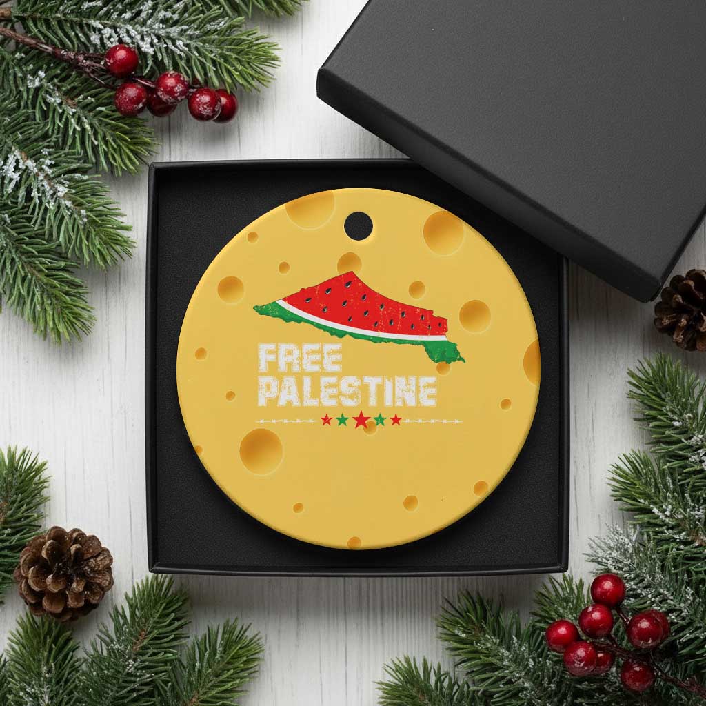Free Palestine Ceramic Ornament Watermelon Map TS10 1pc Yellow Cheese Print Your Wear