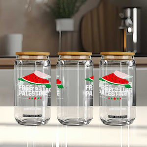 Free Palestine Glass Can Watermelon Map TS10 Print Your Wear