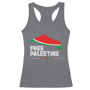 Free Palestine Racerback Tank Top Watermelon Map TS10 Charcoal Print Your Wear