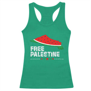 Free Palestine Racerback Tank Top Watermelon Map TS10 Irish Green Print Your Wear