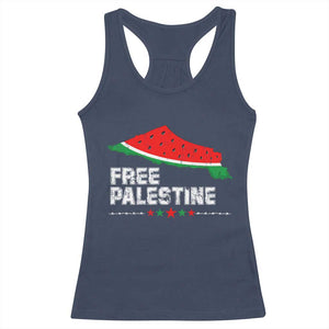 Free Palestine Racerback Tank Top Watermelon Map TS10 Navy Print Your Wear
