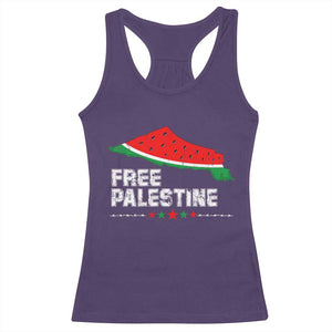 Free Palestine Racerback Tank Top Watermelon Map TS10 Purple Print Your Wear
