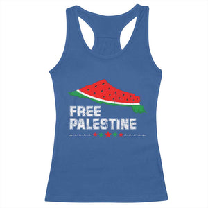 Free Palestine Racerback Tank Top Watermelon Map TS10 Royal Blue Print Your Wear