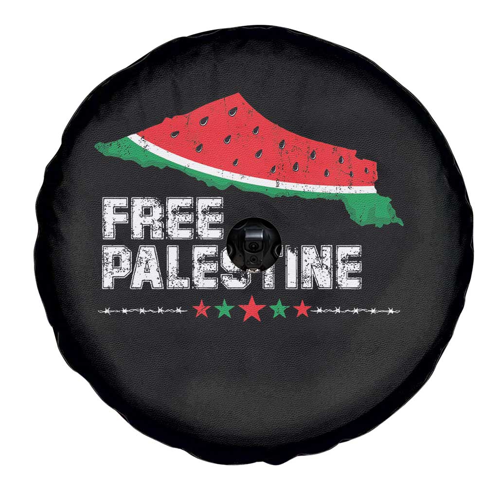 Free Palestine Spare Tire Cover Watermelon Map TS10 Print Your Wear