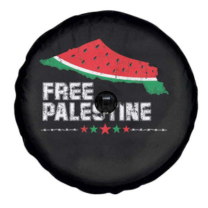 Free Palestine Spare Tire Cover Watermelon Map TS10 Print Your Wear
