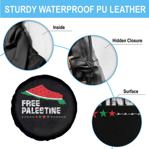 Free Palestine Spare Tire Cover Watermelon Map TS10 Print Your Wear