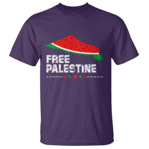Free Palestine T Shirt Watermelon Map TS10 Purple Print Your Wear