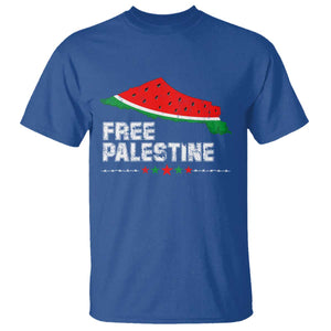 Free Palestine T Shirt Watermelon Map TS10 Royal Blue Print Your Wear