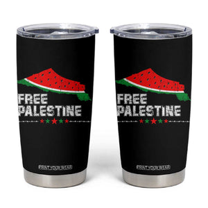 Free Palestine Tumbler Cup Watermelon Map TS10 Black Print Your Wear