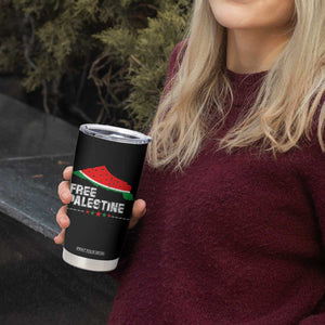 Free Palestine Tumbler Cup Watermelon Map TS10 Print Your Wear