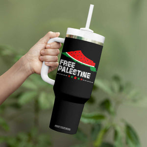 Free Palestine Tumbler With Handle Watermelon Map TS10 Print Your Wear