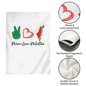 Peace Love Palestine Garden Flag Gaza Palestinian Flag TS10 Print Your Wear