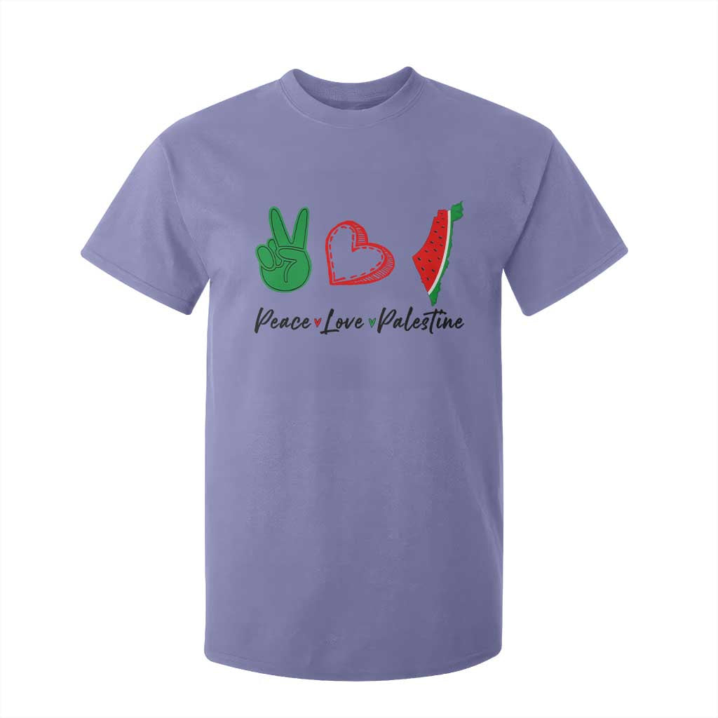 Peace Love Palestine T Shirt For Kid Gaza Palestinian Flag TS10 Violet Print Your Wear