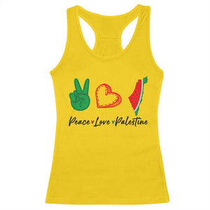 Peace Love Palestine Racerback Tank Top Gaza Palestinian Flag TS10 Daisy Print Your Wear