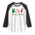 Peace Love Palestine Raglan Shirt Gaza Palestinian Flag TS10 White Black Print Your Wear