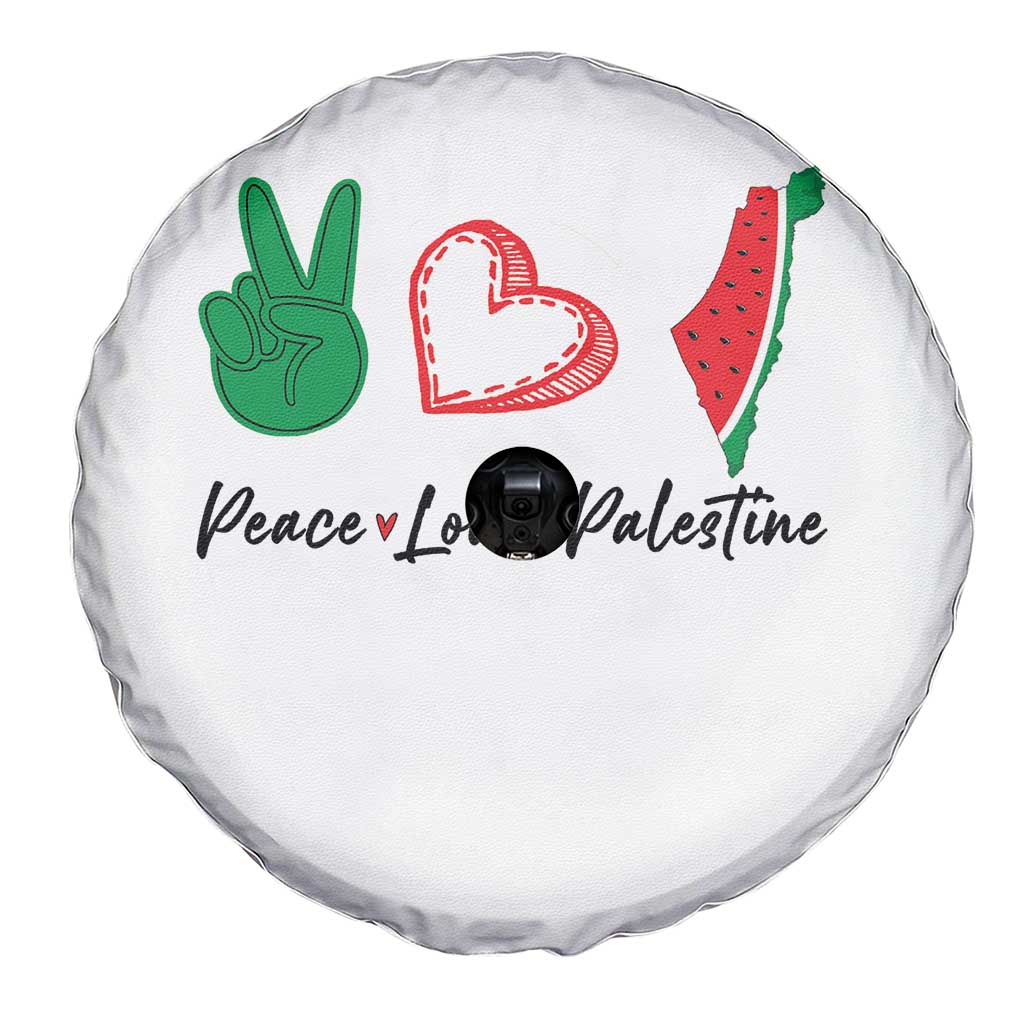 Peace Love Palestine Spare Tire Cover Gaza Palestinian Flag TS10 Print Your Wear