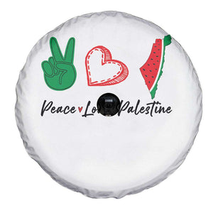 Peace Love Palestine Spare Tire Cover Gaza Palestinian Flag TS10 Print Your Wear