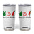 Peace Love Palestine Tumbler Cup Gaza Palestinian Flag TS10 White Print Your Wear