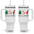 Peace Love Palestine Tumbler With Handle Gaza Palestinian Flag TS10 One Size: 40 oz White Print Your Wear