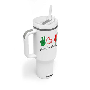 Peace Love Palestine Tumbler With Handle Gaza Palestinian Flag TS10 Print Your Wear
