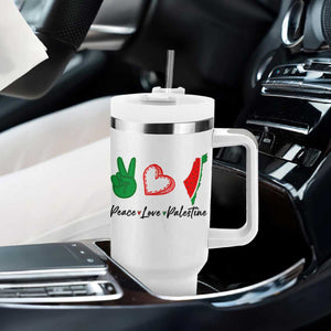 Peace Love Palestine Tumbler With Handle Gaza Palestinian Flag TS10 Print Your Wear