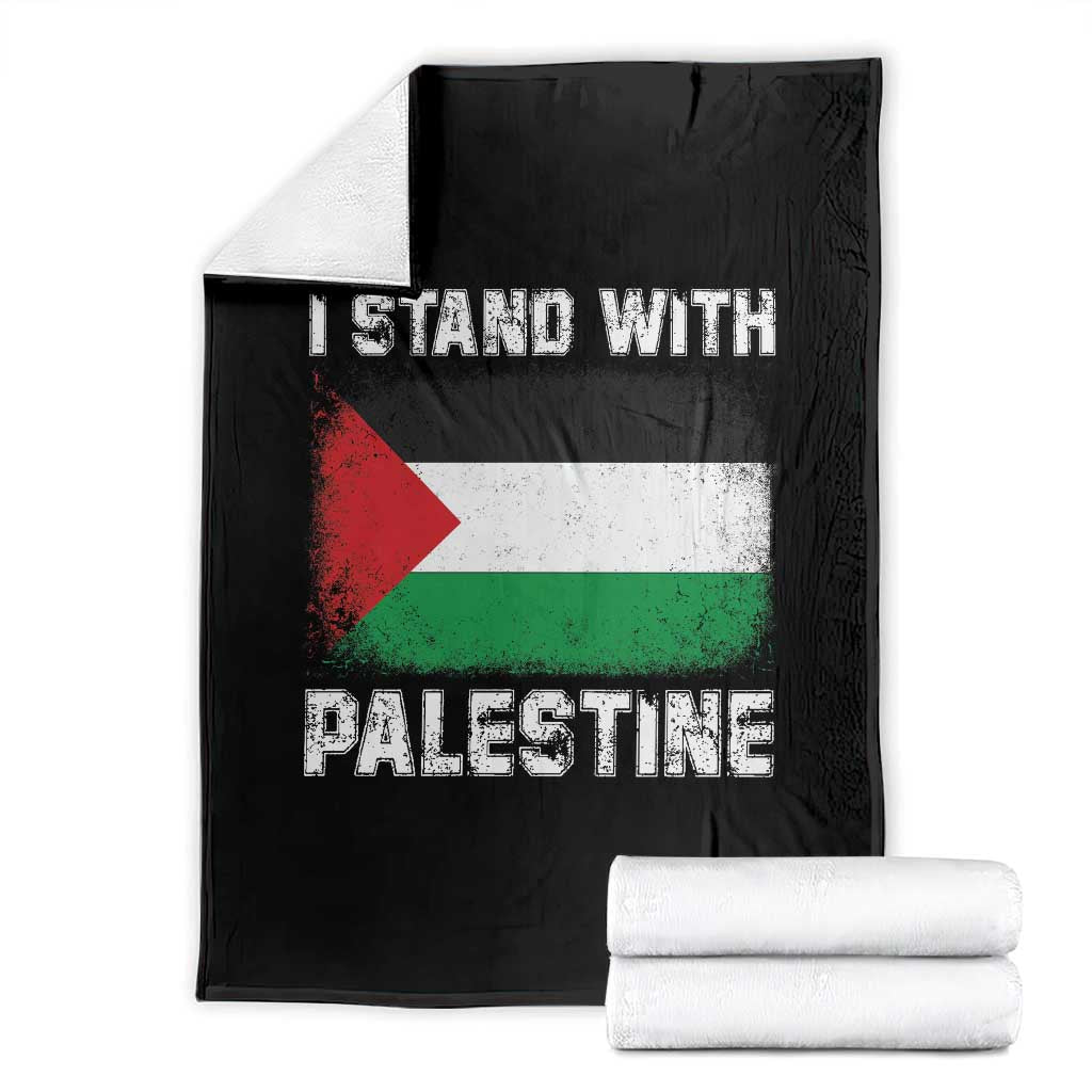 Stand With Palestine Throw Blanket Gaza Palestinian Flag TS10 Black Print Your Wear