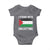 Stand With Palestine Baby Onesie Gaza Palestinian Flag TS10 Charcoal Print Your Wear