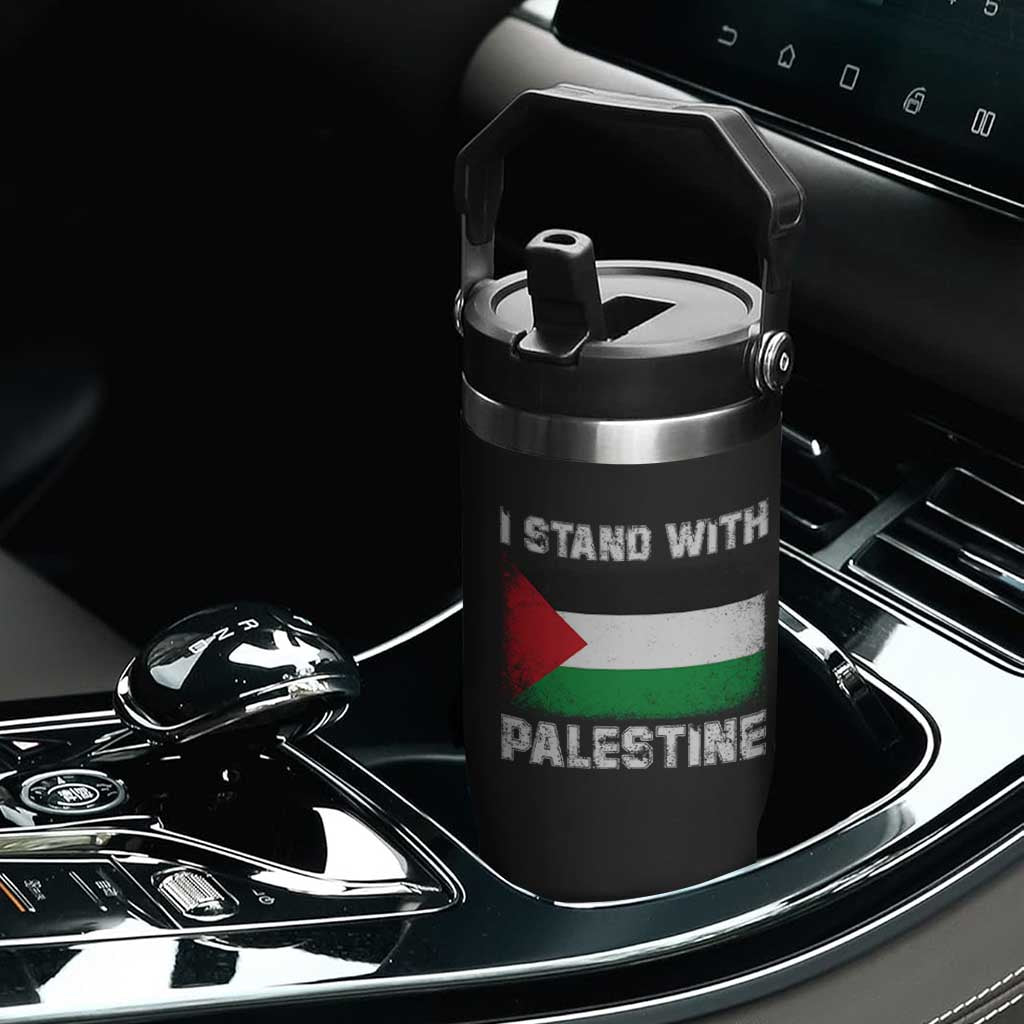 Stand With Palestine Flip Straw Tumbler Gaza Palestinian Flag TS10 Print Your Wear