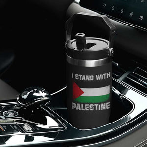Stand With Palestine Flip Straw Tumbler Gaza Palestinian Flag TS10 Print Your Wear