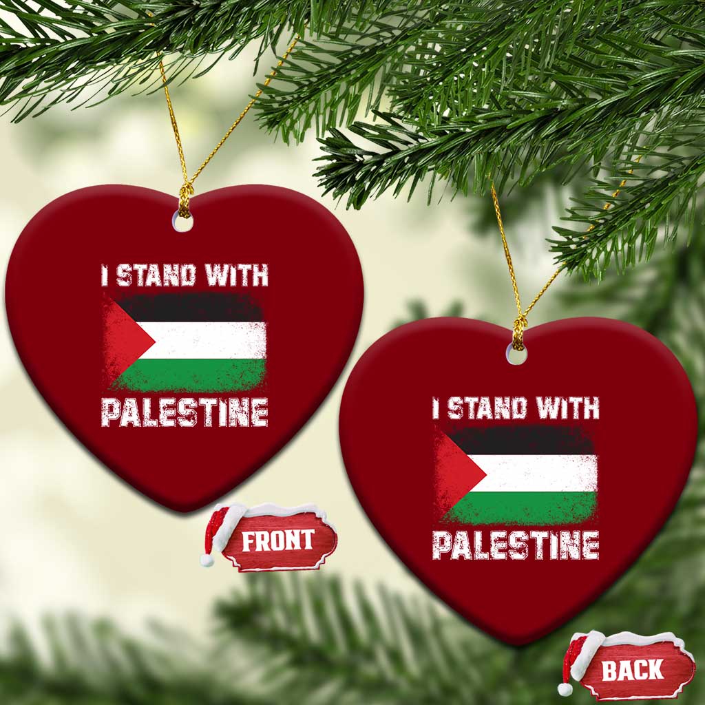 Stand With Palestine Ceramic Ornament Gaza Palestinian Flag TS10 Print Your Wear