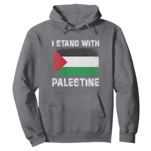 Stand With Palestine Hoodie Gaza Palestinian Flag TS10 Charcoal Print Your Wear