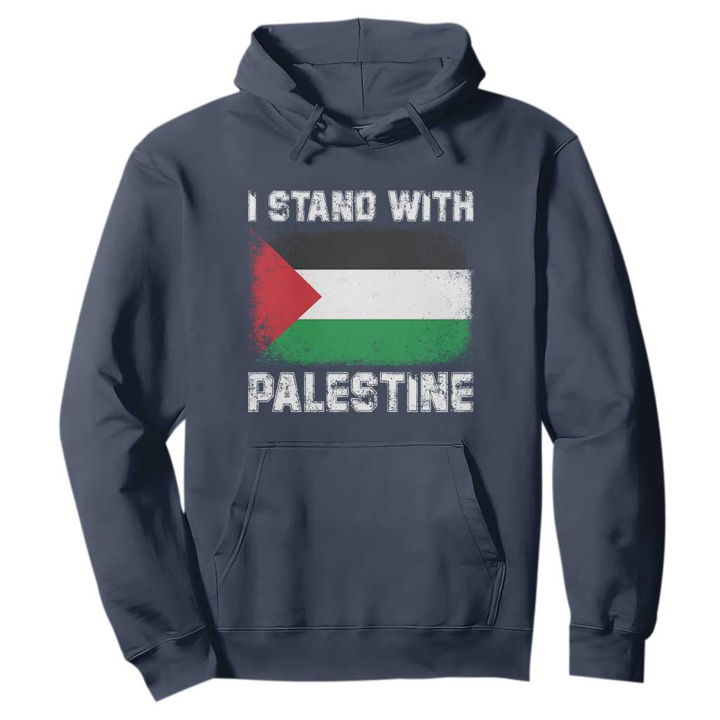 Stand With Palestine Hoodie Gaza Palestinian Flag TS10 Navy Print Your Wear