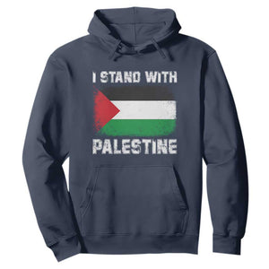Stand With Palestine Hoodie Gaza Palestinian Flag TS10 Navy Print Your Wear