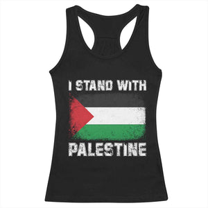 Stand With Palestine Racerback Tank Top Gaza Palestinian Flag TS10 Black Print Your Wear