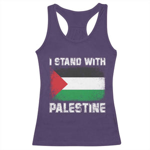 Stand With Palestine Racerback Tank Top Gaza Palestinian Flag TS10 Purple Print Your Wear