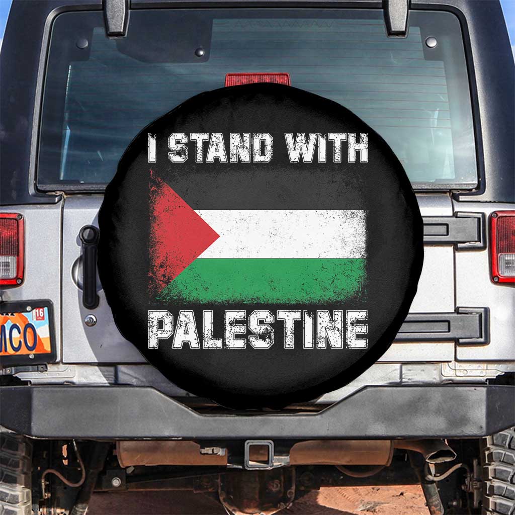 Stand With Palestine Spare Tire Cover Gaza Palestinian Flag TS10 No hole Black Print Your Wear