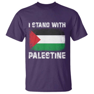 Stand With Palestine T Shirt Gaza Palestinian Flag TS10 Purple Print Your Wear