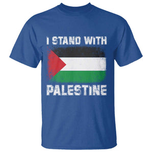 Stand With Palestine T Shirt Gaza Palestinian Flag TS10 Royal Blue Print Your Wear
