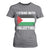 Stand With Palestine T Shirt For Women Gaza Palestinian Flag TS10 Charcoal Print Your Wear