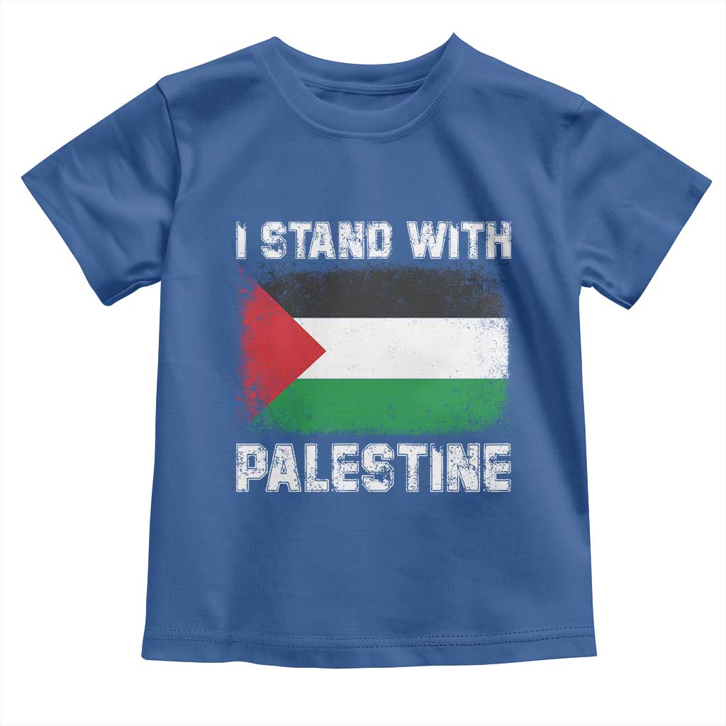 Stand With Palestine Toddler T Shirt Gaza Palestinian Flag TS10 Royal Blue Print Your Wear