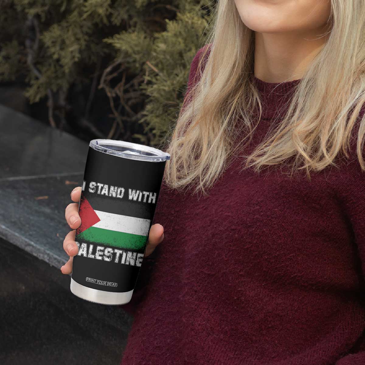 Stand With Palestine Tumbler Cup Gaza Palestinian Flag TS10 Print Your Wear