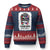 Stand With Palestine Ugly Christmas Sweater Messy Bun Gaza Palestinian Flag TS10 Navy Red Print Your Wear