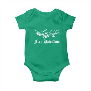 Free Palestine Baby Onesie Palestinian Olives Fruits TS10 Irish Green Print Your Wear
